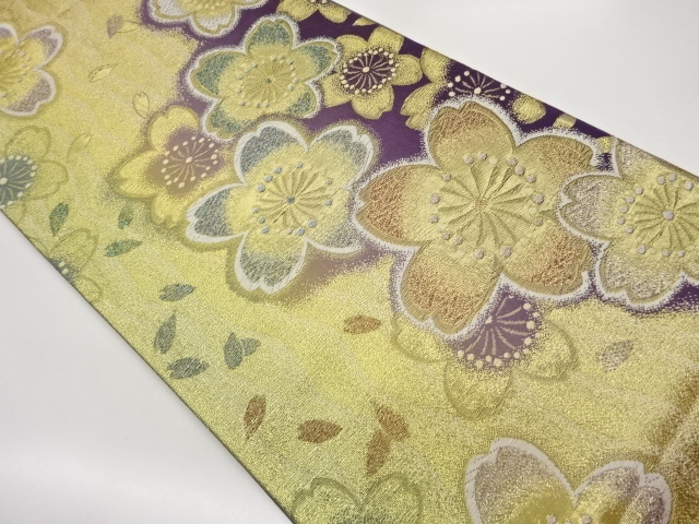 SALE!! JAPANESE FUKURO OBI / WOVEN SAKURA