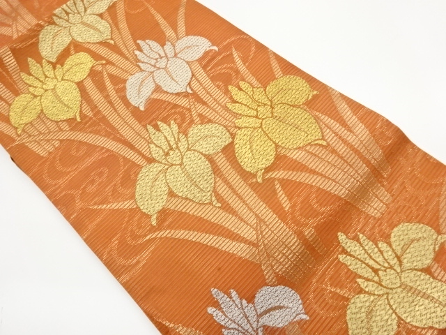 SALE!! JAPANESE NAGOYA OBI FOR SUMMER / WOVEN IRIS