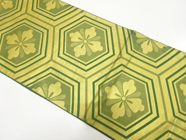 SALE!! JAPANESE KIMONO / ANTIQUE FUKURO OBI / SILK / WOVEN KIKKO & FLOWERS