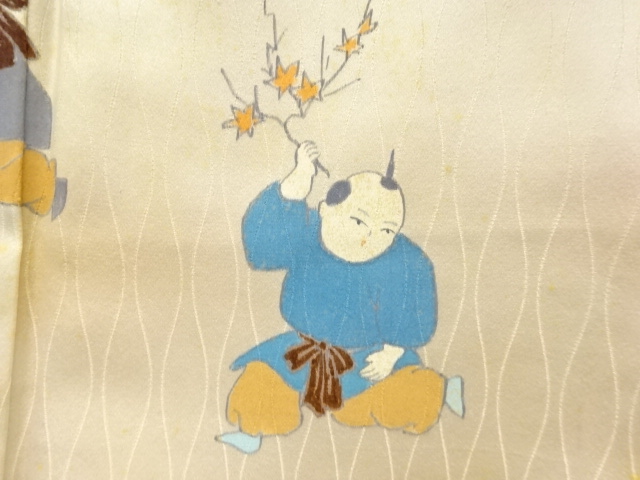 SALE!! JAPANESE KIMONO / ANTIQUE KIMONO / SILK / CHILDREN / THREE CREST