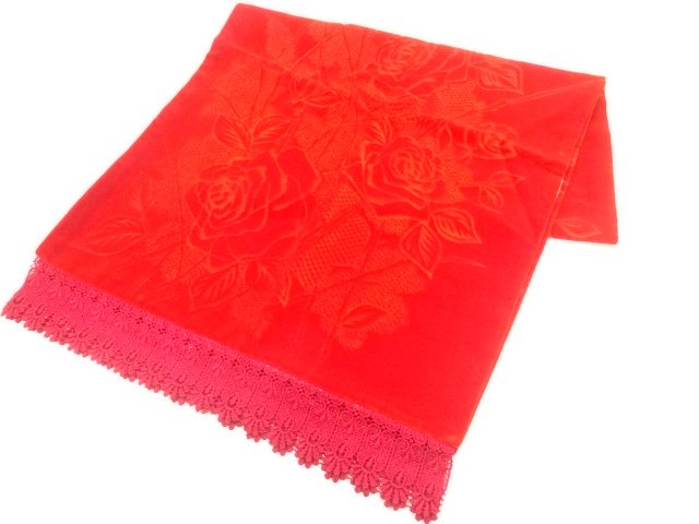 SALE!! JAPANESE SHAWL / VELVET / LACE / ROSE