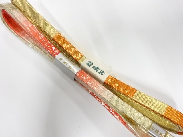 SALE!! JAPANESE KIMONO SILK Saga Nishiki Obijime, set of 2