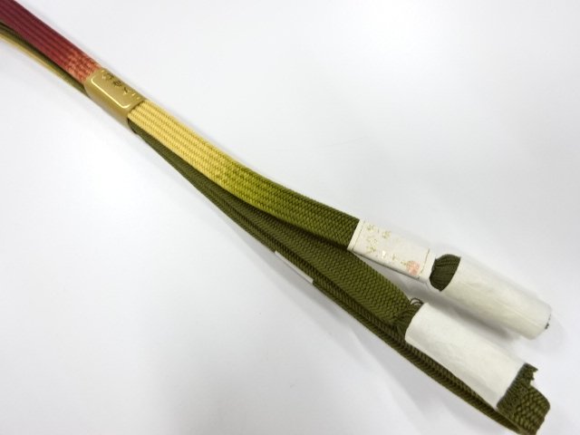JAPANESE KIMONO / GREAT VALUE UNUSED TWISTED TASSEL HAND-TIED OBIJIME