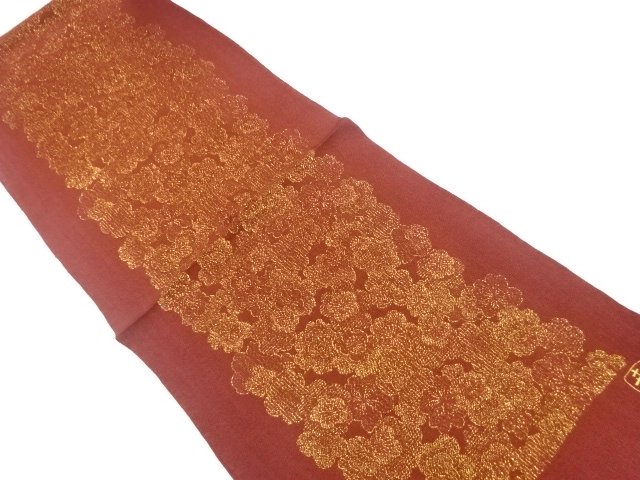 JAPANESE KIMONO / GREAT VALUE UNUSED SACHIKO HANAI TANGO CHIRIMEN OBIA