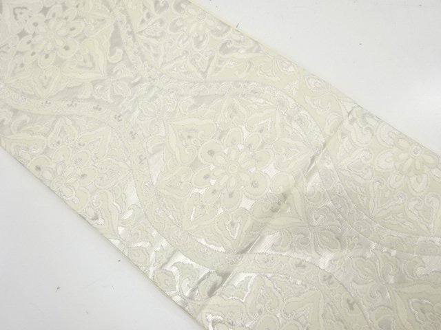 SALE!! JAPANESE FUKURO OBI / WOVEN FLOWER TATEWAKU PATTERN
