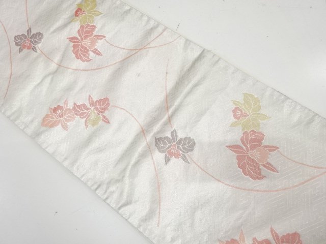SALE!! JAPANESE KIMONO / FLOWER PATTERN WEAVING FUKURO OBI