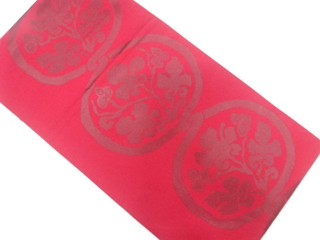 SALE!! JAPANESE FUKURO OBI / UNUSED / WOVEN FLOWER ARABESQUE