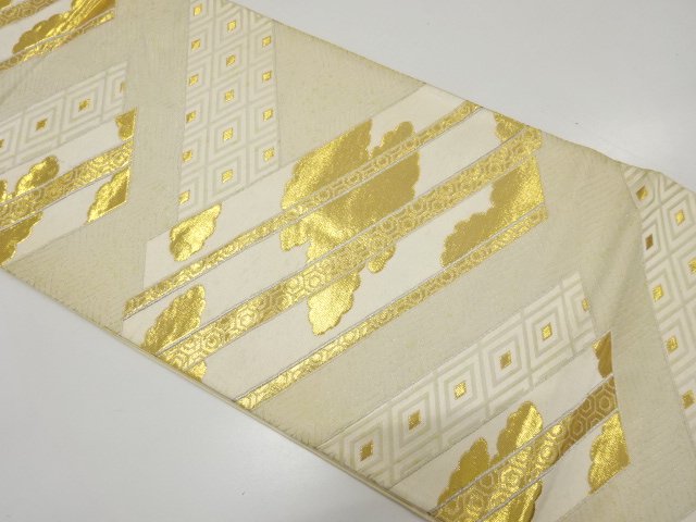 SALE!! JAPANESE KIMONO / ANTIQUE DIAGONAL STRIPE / CLOUD / RHOMBUS PATTERN WO