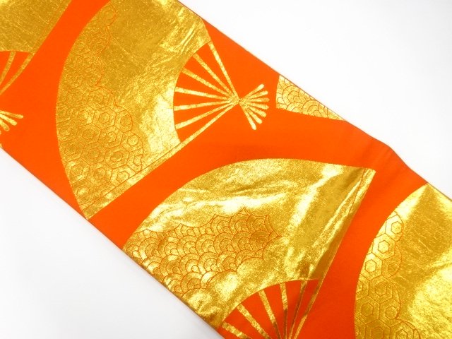 SALE!! JAPANESE KIMONO / WEAVING CLASSIC PATTERNS A FAN MARU OBI