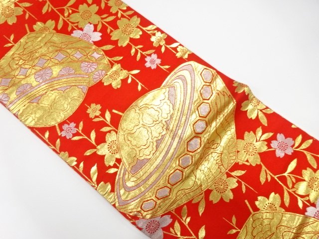 SALE!! JAPANESE KIMONO / DOKURAKU WEAVING / WEEPING CHERRY BLOSSOM PATTERN MA