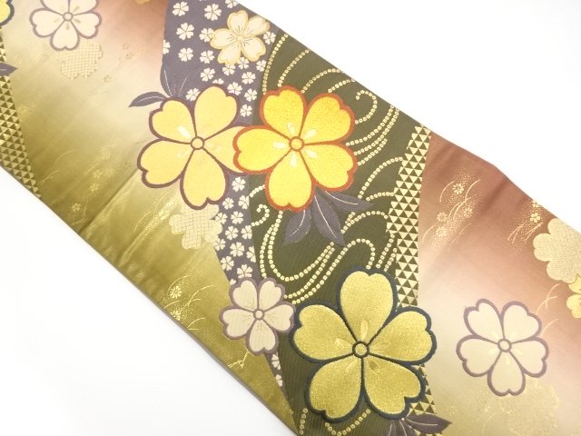 SALE!! JAPANESE FUKURO OBI FOR FURISODE / WOVEN SAKURA