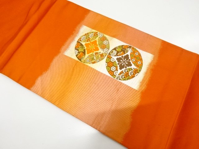 SALE!! JAPANESE KIMONO / WEAVING CLASSIC PATTERNS FLORAL CLOISONNE FUKURO OBI