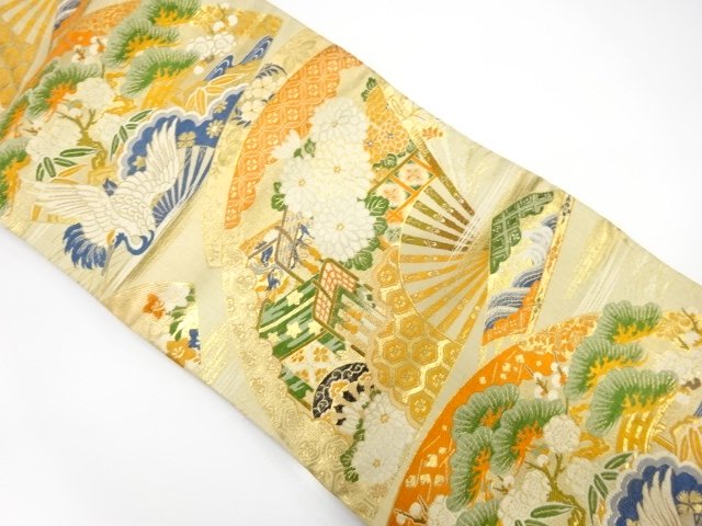 SALE!! JAPANESE KIMONO / ANTIQUE NAGOYA OBI / WOVEN SHOCHIKUBAI