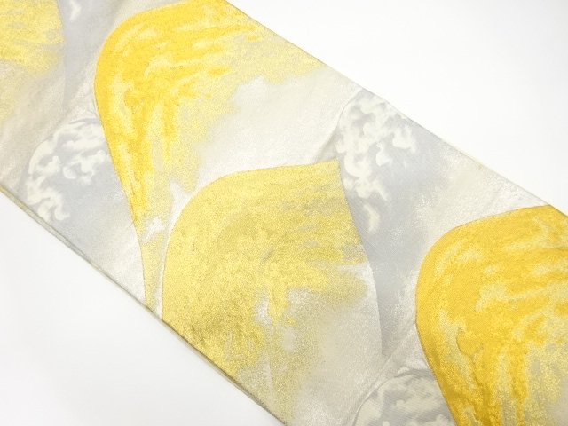 SALE!! JAPANESE KIMONO / ANTIQUE FUKURO OBI / SILK / WOVEN MOUNTAINS
