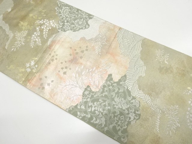 SALE!! JAPANESE KIMONO / HIKIHAKU: MICHINAGA-TORI / TANG FLORAL / SCATTERED G