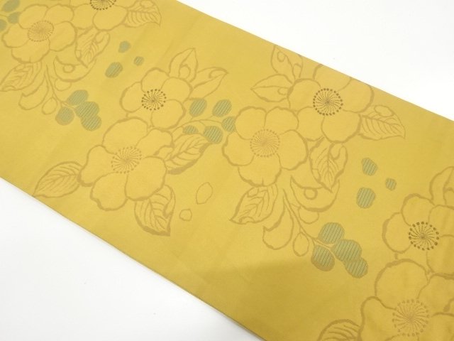 SALE!! JAPANESE KIMONO / FLORAL PATTERN WOVEN FUKURO OBI