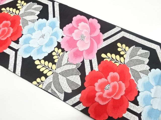 SALE!! JAPANESE KIMONO / ANTIQUE PEONY / PAULOWNIA / TORTOISESHELL PATTERN WO