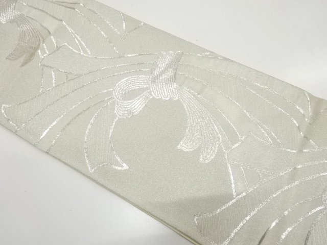 SALE!! JAPANESE KIMONO / ANTIQUE BUNDLED PATTERN WOVEN FUKURO OBI (MATERIALS)