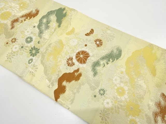 SALE!! JAPANESE KIMONO / ANTIQUE KASAMATSU / CHRYSANTHEMUM / BAMBOO PATTERN W