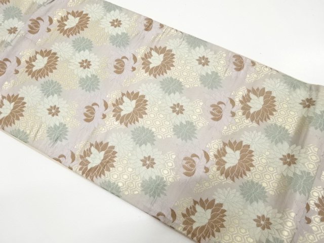 SALE!! JAPANESE KIMONO / ANTIQUE CHRYSANTHEMUM / TORTOISESHELL PATTERN WOVEN 