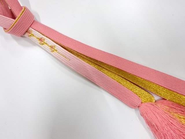 SALE!! JAPANESE KIMONO / HAND-TIED OBIJIME
