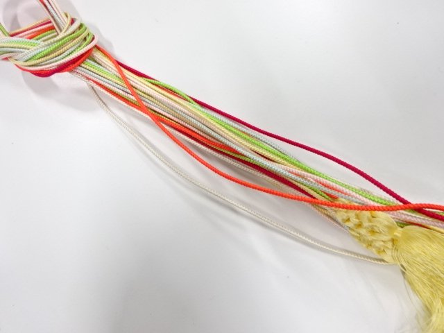 SALE!! JAPANESE KIMONO / HAND-TIED OBIJIME