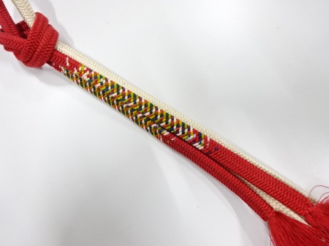 SALE!! JAPANESE KIMONO / HAND-TIED OBIJIME