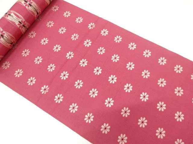 SALE!! JAPANESE KIMONO / ANTIQUE CHRYSANTHEMUM PATTERN WOVEN- 8-SUN OBI FABRI
