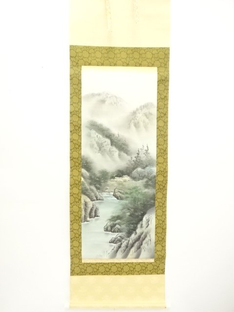 SALE!! JAPANESE COLLECTIBLE / PAINTED LANDSCAPE BY SEIHō / HAND-PAINTED SILK 