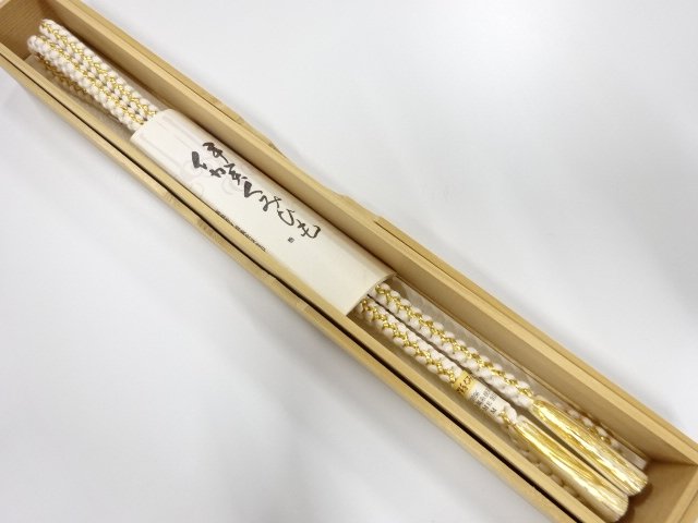 JAPANESE KIMONO / ITEM UNUSED NAKAMORI KUMIHIMO HAND-TIED OBIJIME