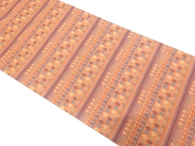 SALE!! JAPANESE FUKURO OBI / WOVEN STRIPE & FLOWER