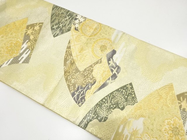 SALE!! JAPANESE FUKURO OBI / WOVEN FLOWER CLASSICAL PATTERN
