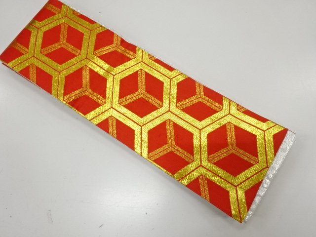 JAPANESE HANHABA OBI FOR DANCE / WOVEN KIKKO PATTERN