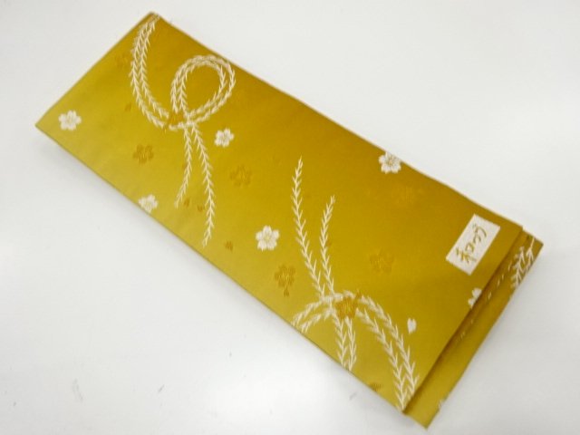 JAPANESE HANHABA OBI / WOVEN SAKURA