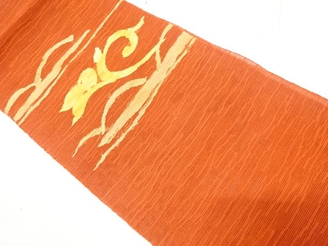 SALE!! JAPANESE KIMONO / FLORAL ARABESQUE WEAVE SUMMER NAGOYA OBI