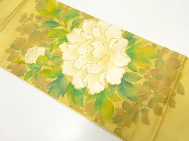 SALE!! JAPANESE KIMONO / FUKURO OBI / EMBROIDERY / PEONY