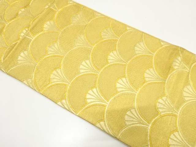 SALE!! JAPANESE KIMONO / ANTIQUE FUKURO OBI / WOVEN SEIGAIHA