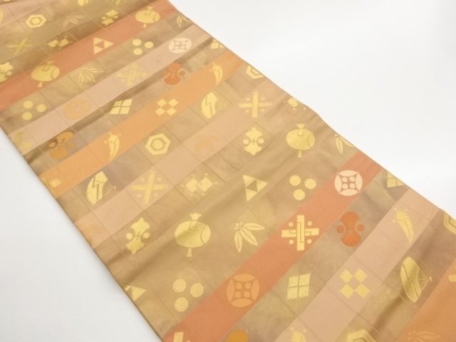SALE!! JAPANESE KIMONO / NAGOYA OBI / HIKIHAKU / WOVEN TREASURE 