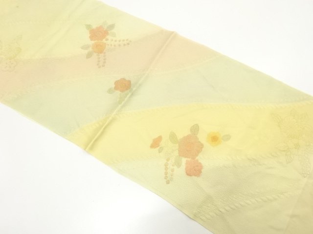 JAPANESE KIMONO / ITEM UNUSED TANGO CHIRIMEN GOLD THREAD OBIAGE