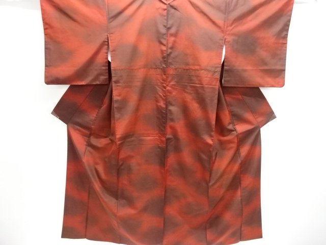 SALE!! JAPANESE KIMONO / ANTIQUE KIMONO / SILK / FUSHI TSUMUGI / BOKASHI PATTERN