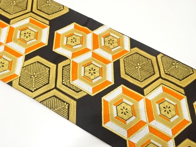 SALE!! JAPANESE KIMONO / ANTIQUE FUKURO OBI / WOVEN YOUNG PINE & FLOWER