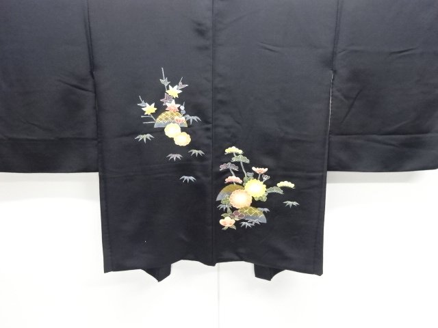 SALE!! JAPANESE KIMONO / HAORI COAT / WOVEN FLOWER & PLANT 