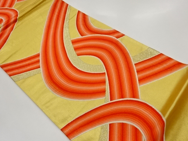 JAPANESE FUKURO OBI / WOVEN WAVY STRIPE