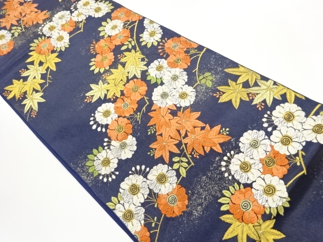 JAPANESE FUKURO OBI / WOVEN ABSTRACT SAKURA