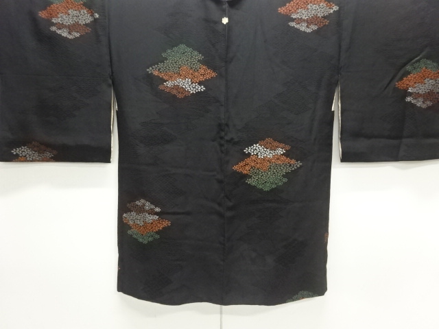 SALE!! JAPANESE ANTIQUE HAORI / TAISHO ROMAN STYLE / URUSHI / WOVEN FLOWER