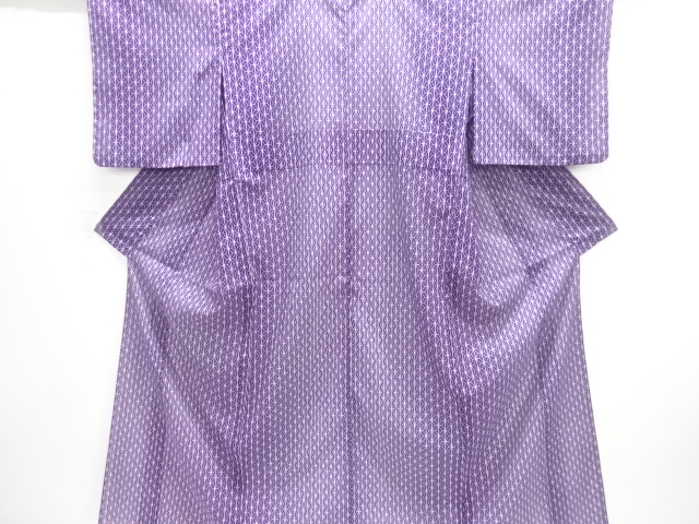 （着物屋・蔵出し）（古布・駒絽・枝花模様小紋未使用着尺反物） リサイクル・アンティーク着物販売：Shinei 駒絽枝花模様小紋着物中古着小紋 : Mサイズ | 着物