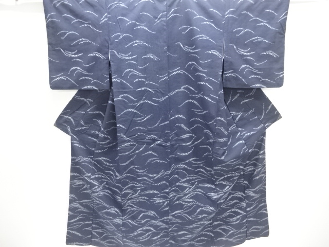 SALE!! JAPANESE KIMONO / TSUKESAGE KIMONO / TSUMUGI / ABSTRACT WAVE