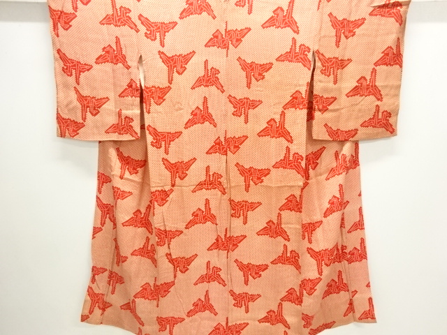 SALE!! JAPANESE KIMONO / ANTIQUE JUBAN / ORIGAMI CRANE