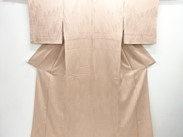 SALE!! JAPANESE KIMONO / HITOE TSUKESAGE IROMUJI / SILK / WOVEN TREES / SINGLE CREST