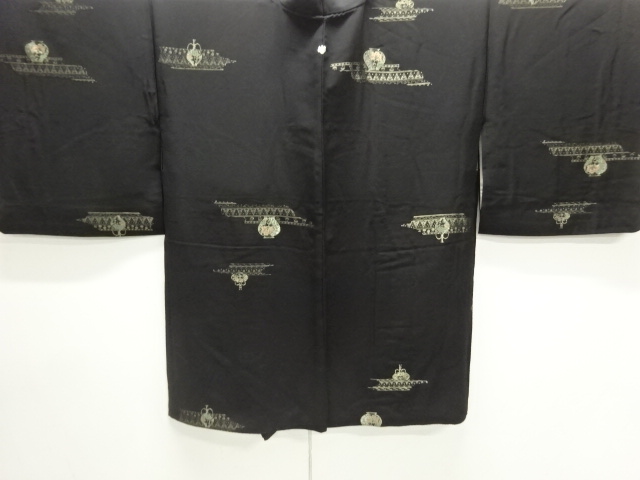 SALE!! JAPANESE KIMONO / HAORI / SILK / EMBROIDERY / JAR / SINGLE CREST